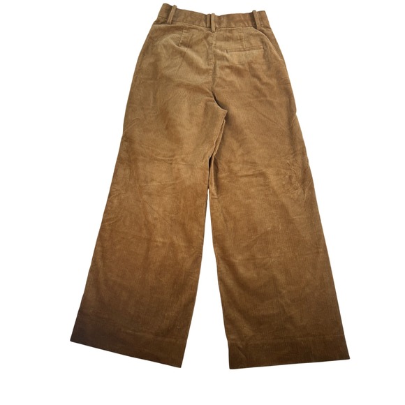 Banana Republic Petite Corduroy Wide Leg Trousers tan sz 4P - Picture 3 of 5
